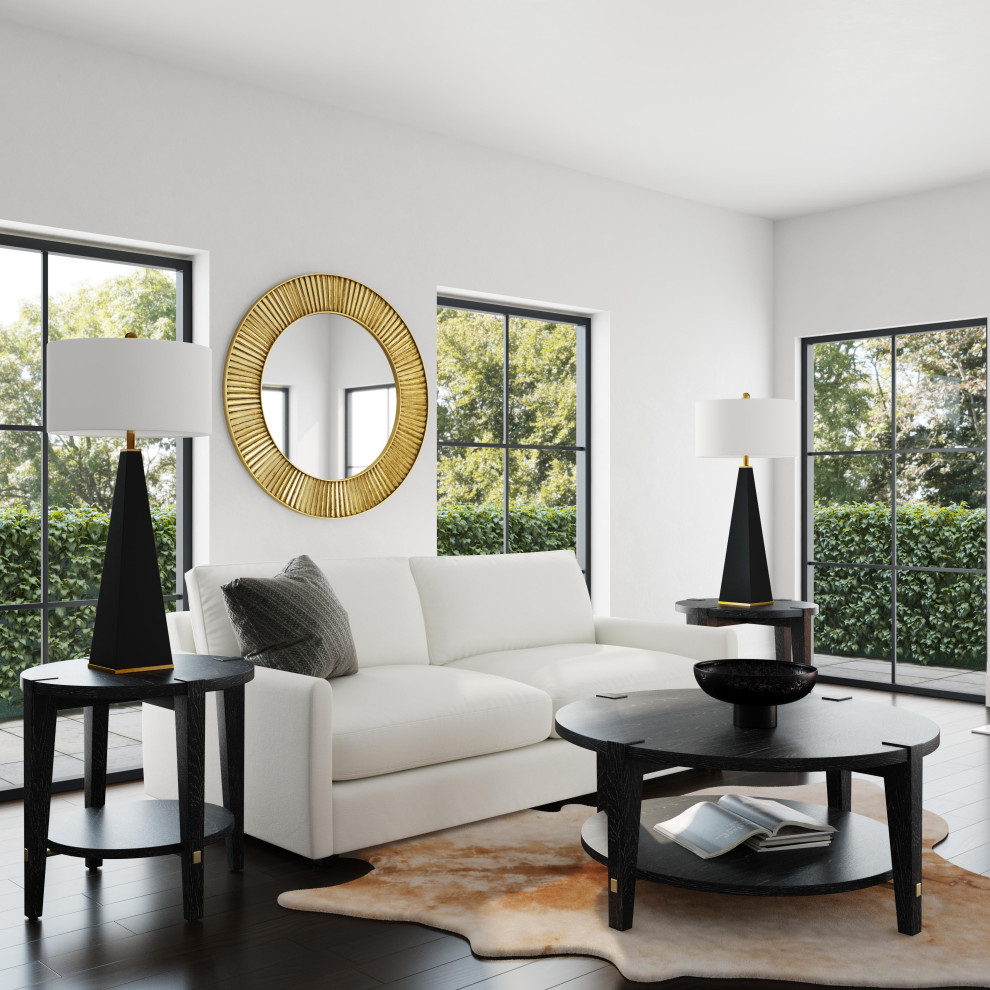 Whitfield Round End Table   Transitional   Side Tables And End Tables   by BASSETT MIRROR CO.  Houzz