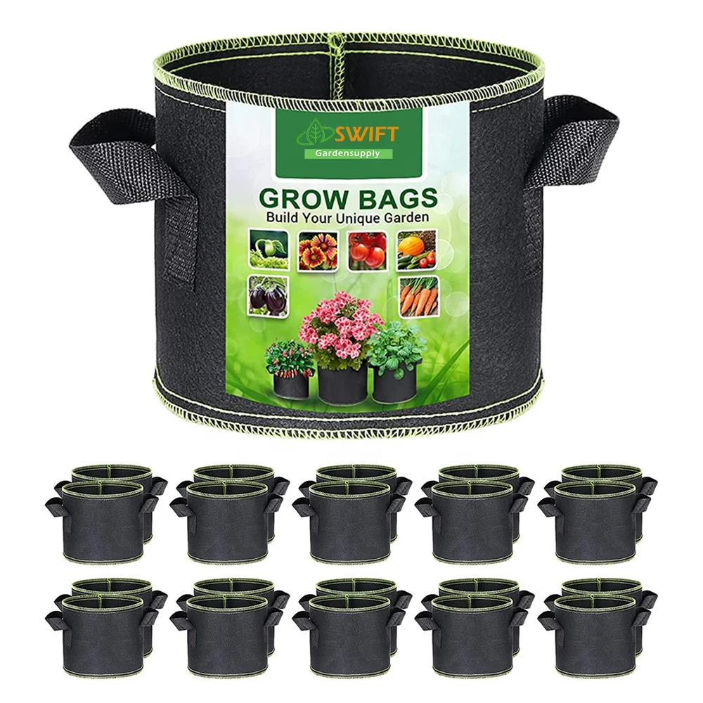 OEM Hot s 7 Gallon Grow Bags Nursery Pots Fabric Flower Planting Pots For Vegetables Grow Pots