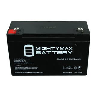 MIGHTY MAX BATTERY 6V 12AH F2 SLA Replacement Battery for Ritar RT6120 RT 6120 - 4 Pack MAX3816949