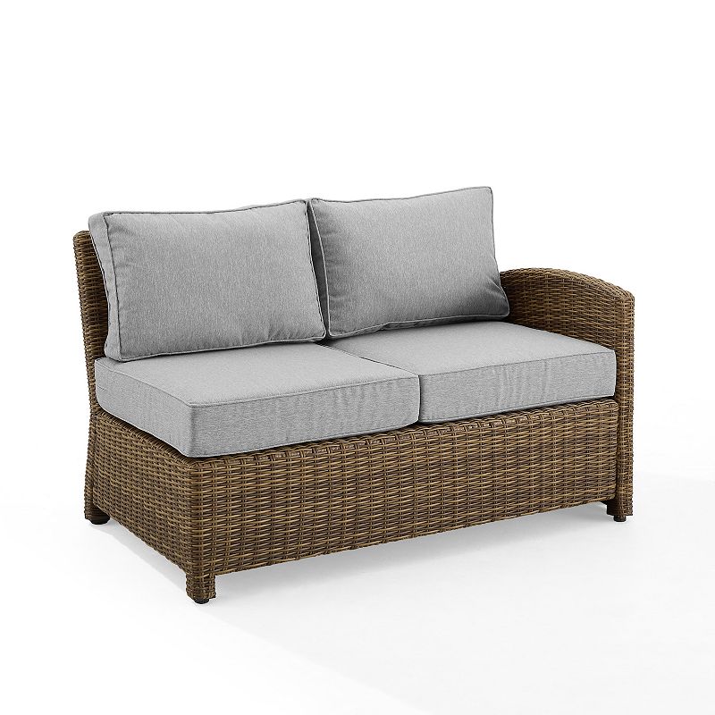 Crosley Bradenton Patio Wicker Sectional Right Side Loveseat Couch