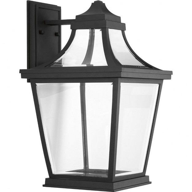 Progress Lighting Endorse 1 light Outdoor Wall Lantern In Black With Clear Beveled Glass Shade