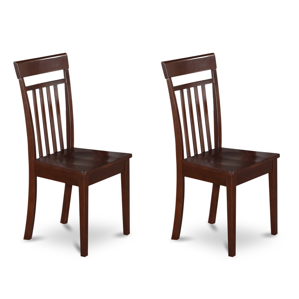 East West Furniture 6 Piece Modern Table Set  a Wooden Table and 4 Dining Chairs with a Bench  Mahogany(Seat Options)