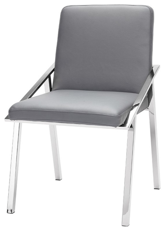 Nika Grey Naugahyde Dining Chair   Contemporary   Dining Chairs   by Beyond Design  ampMore  Houzz