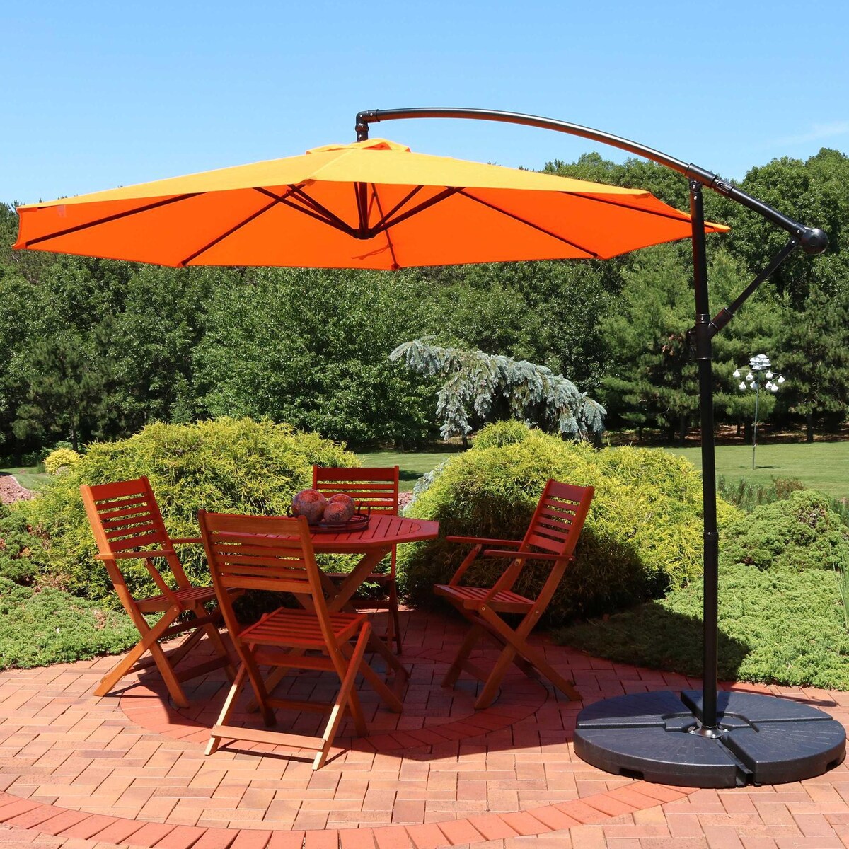 Ultimate Patio 9.5 Ft. Octagonal Aluminum Patio Cantilever Umbrella W/ Crank