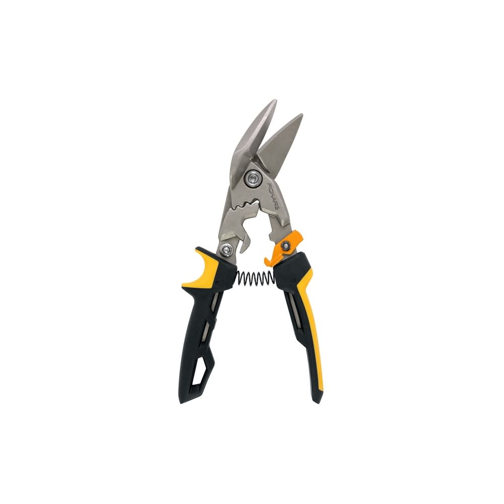 Fiskars Steel Blade Offset Cut Aviation Snip with Softgrip Handle ;