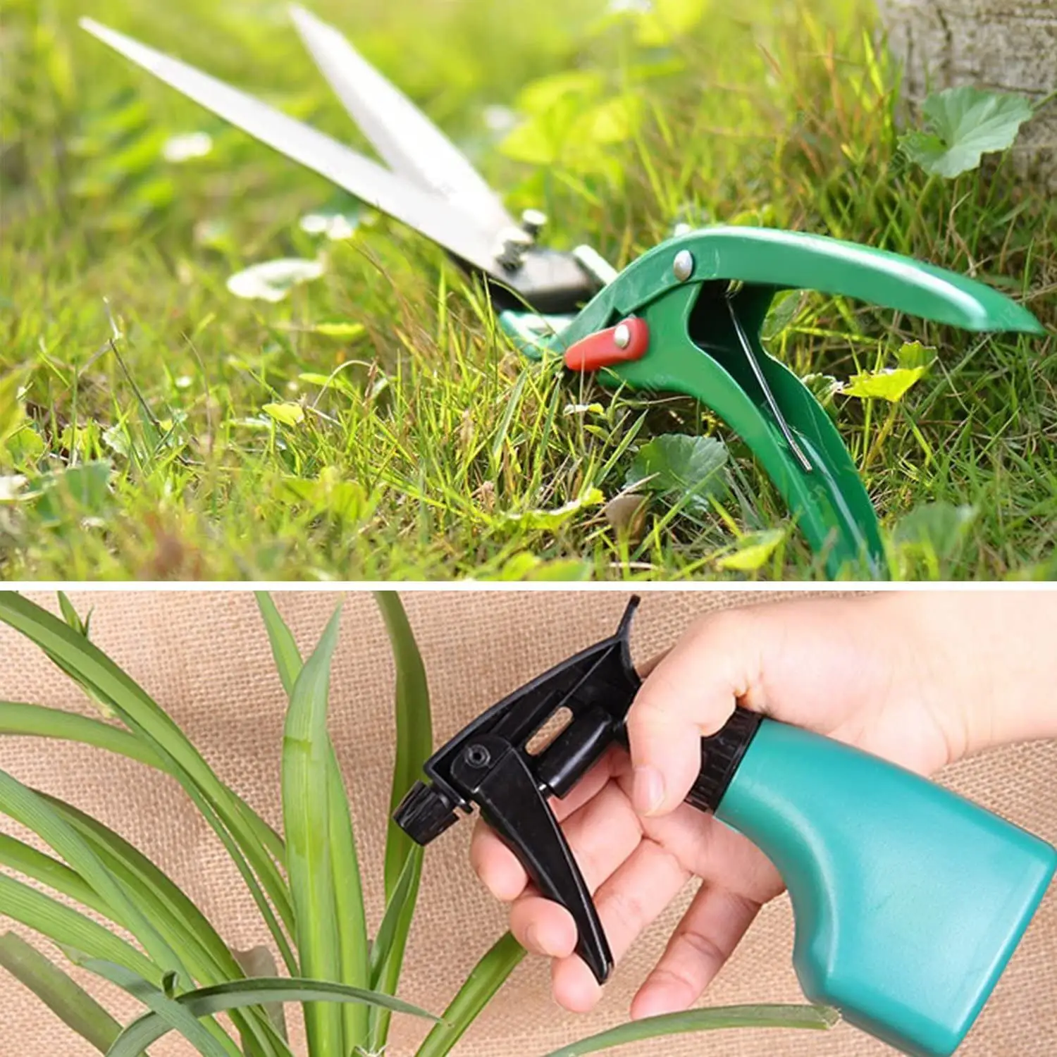 10 Pcs  Garden Tools Kit Includes Trowel Pruner Rake Transplanter Cultivator Shears Sprayer Vegetable Herb Garden Hand Tool sets