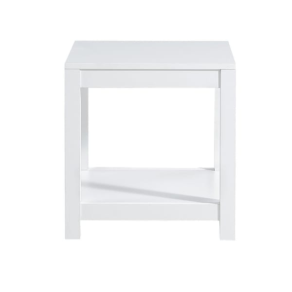 Square Side Table Nightstand 2-tier End Table for Living Room Bedroom