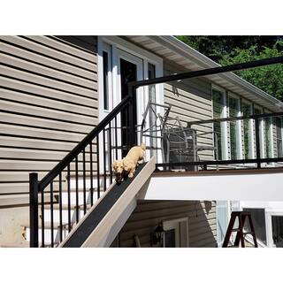 Peak Aluminum Railing 6 ft. Black Aluminum Deck Railing Stair Picket and Spacer Kit 50261