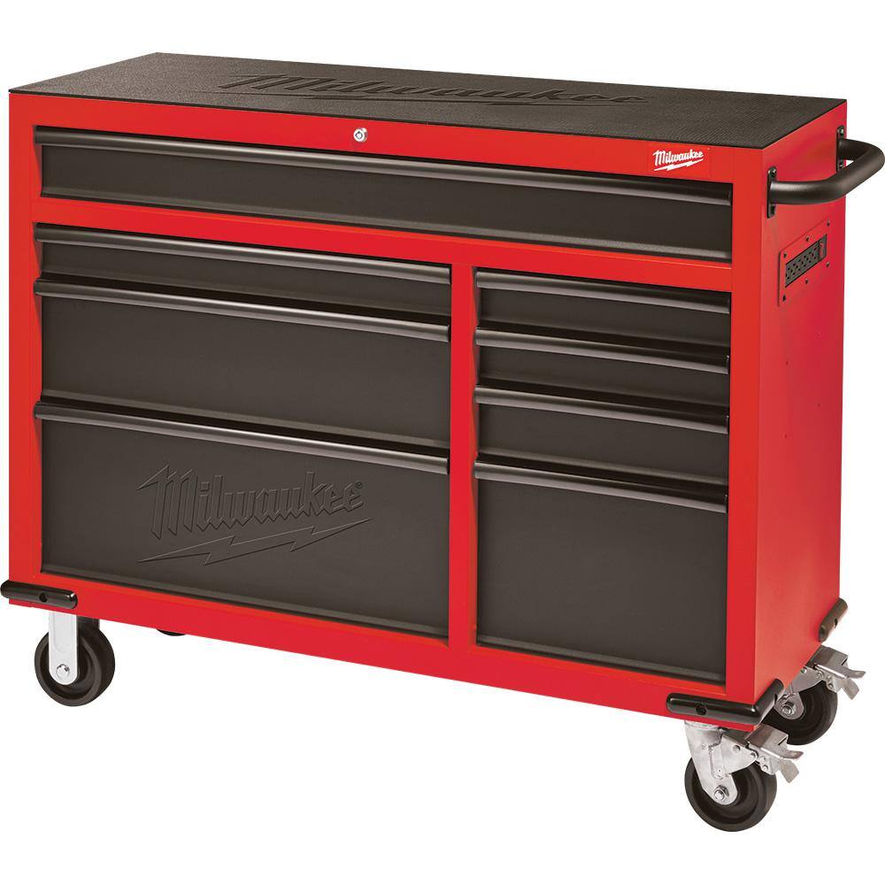 MW 46 in. 8-Drawer RedBlack Textured Rolling Tool Chest Cabinet 48-22-8520