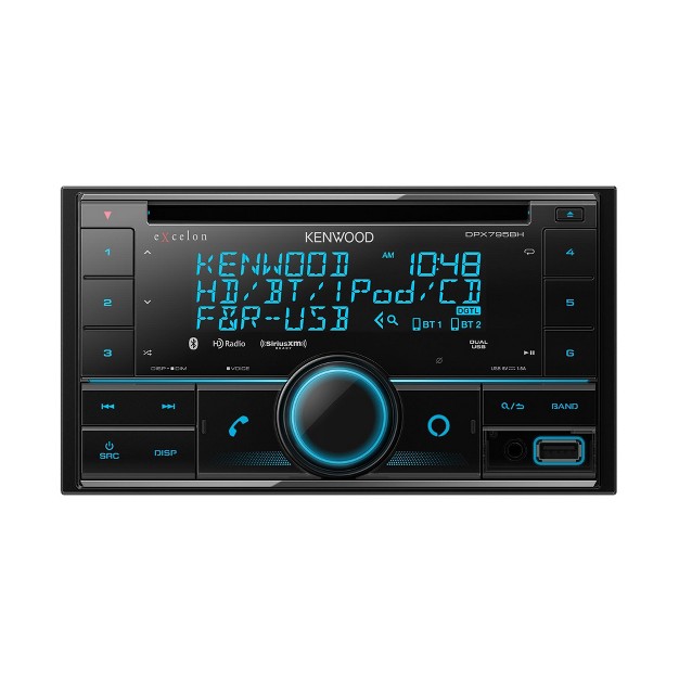 Kenwood Excelon Dpx795bh Bluetooth Usb Double Din Cd Receiver With A Sirius Xm Sxv300v1 Connect Vehicle Tuner Kit For Satellite Radio