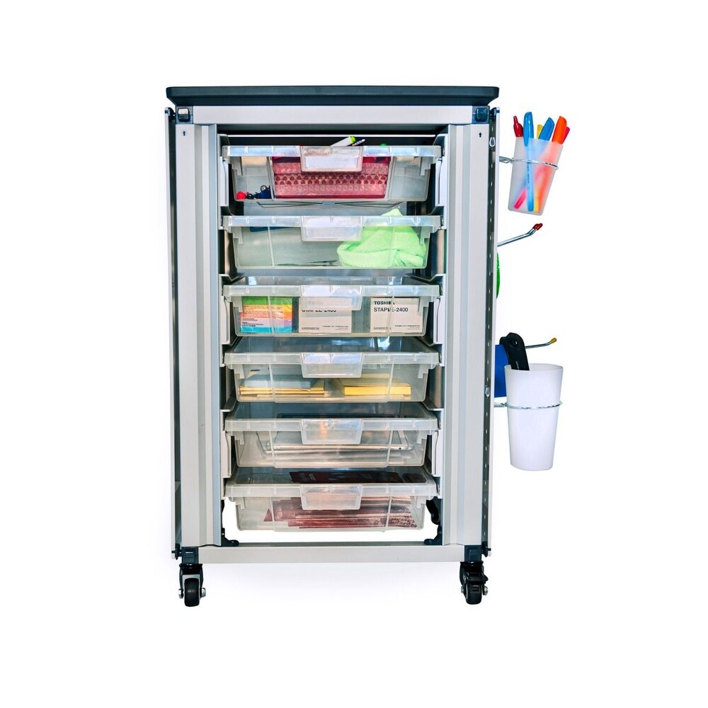 Modular Classroom Storage Cabinet   Single module with 6 small bins