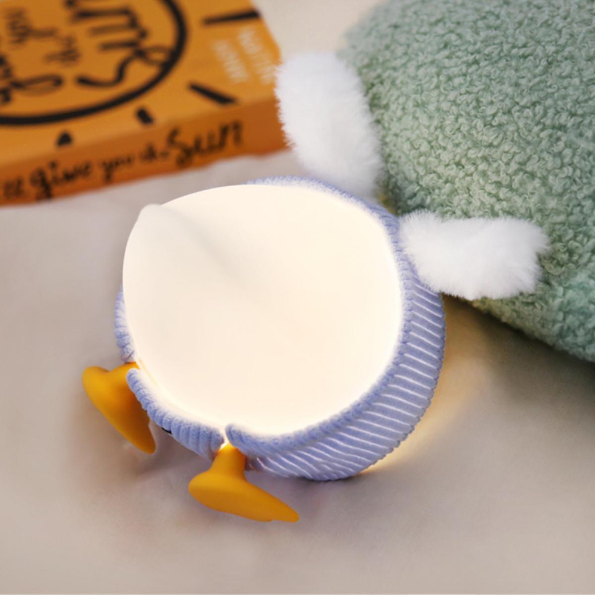 Duck Lamp Duck Butt Night Light， Kids Night Lamp With 2 Colors Light， 1200mah Rechargeable Bedside Lamp， Silicone Dimmable Desk Lamp