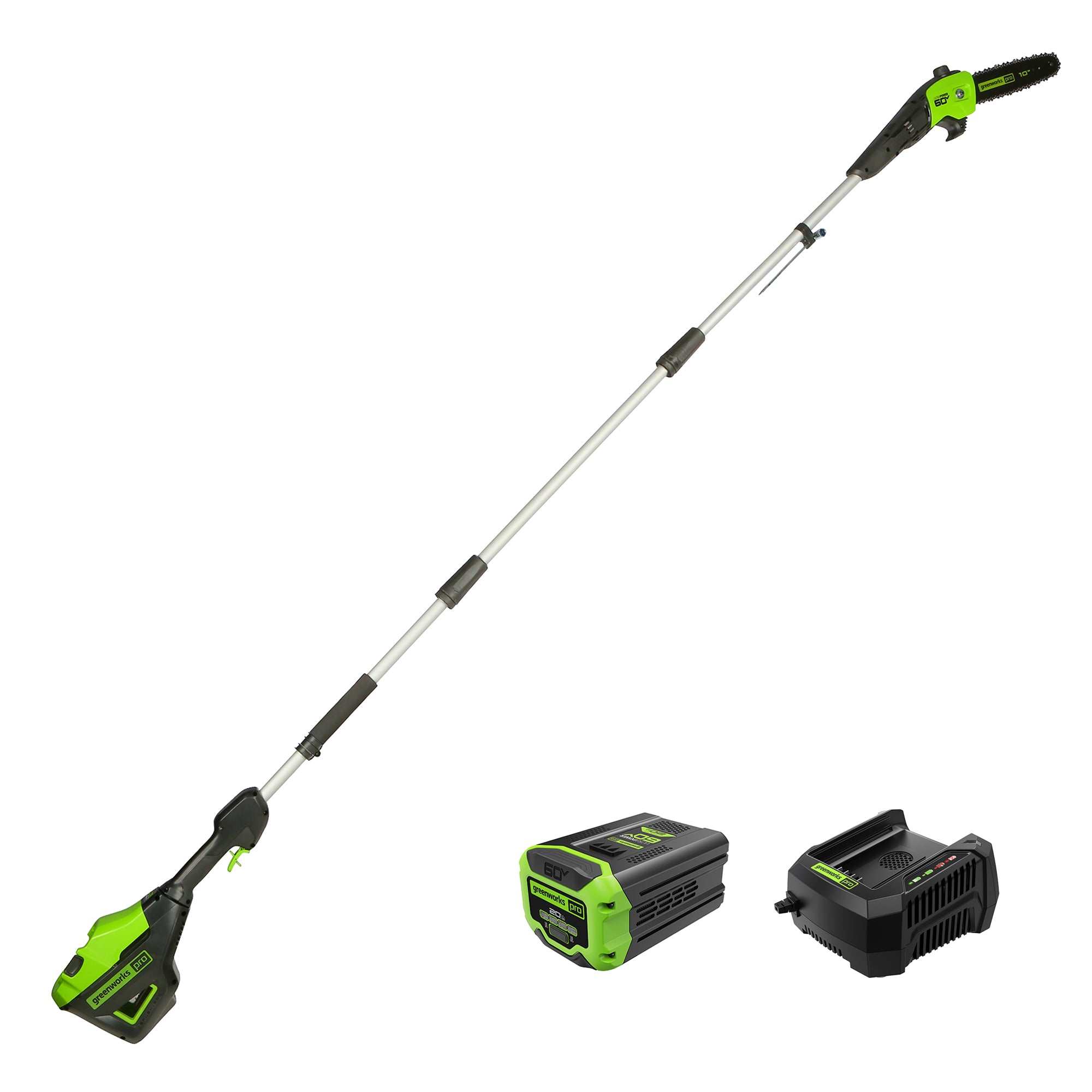 60V 10'' Cordless Pole Saw  Battery | Greenworks Tools