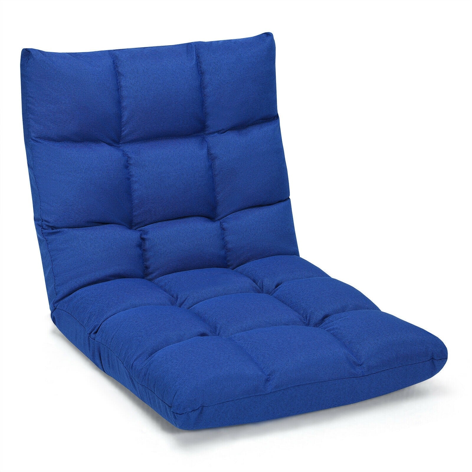 Adjustable Floor Gaming Sofa Chair 14-Position Cushioned Folding