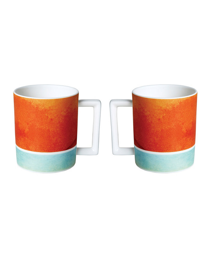 Twig New York Reve Orange Mugs - Set of 2