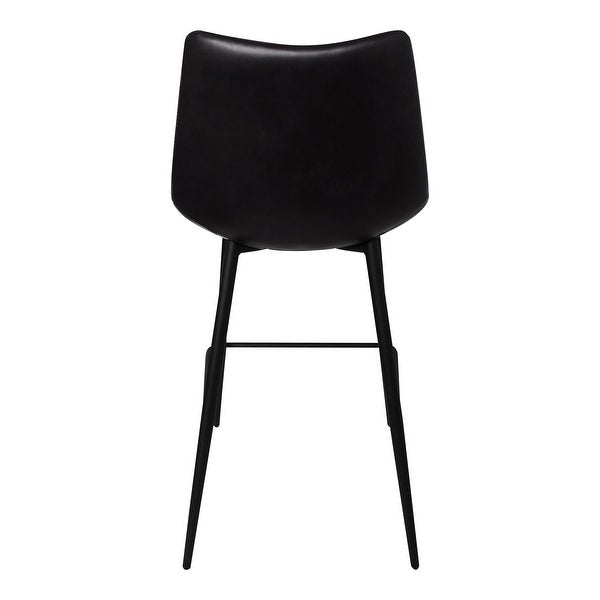 Aurelle Home Alaina Modern Leather Counter Stool (Set of 2) - 18 x 20 x 37