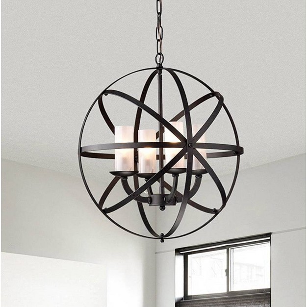 X 19 quot X 8 quot 4 light Mandisa Chandelier Black Warehouse Of 