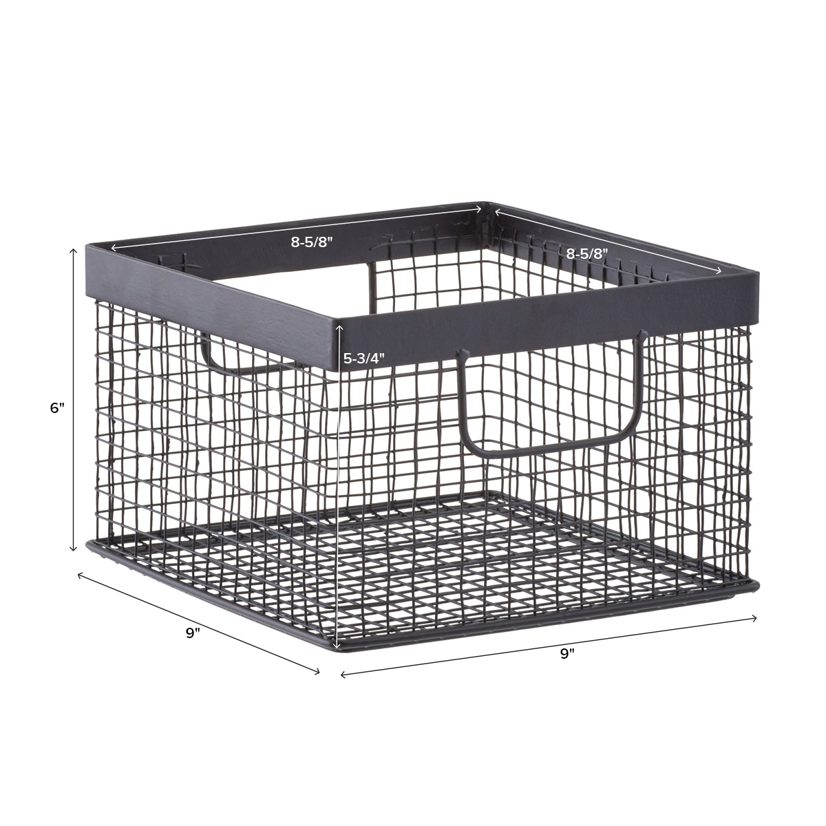 Design Ideas Black Wire Grid Storage Bins