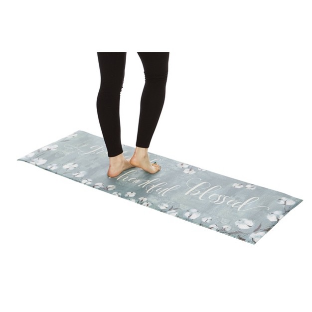 Oversized Cushioned Anti fatigue Kitchen Runner Mat Grateful Thankful Bless J amp v Textiles