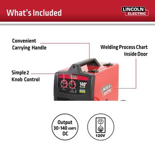 Lincoln Electric Weld-Pak 140 Amp MIG and Flux-Core Wire Feed Welder 115V Aluminum Welder with Spool Gun sold separately K2514-1