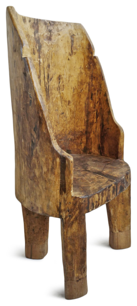 Consigned Vintage Naga Tribe Chair 14   Rustic   Armchairs And Accent Chairs   by Design Mix Furniture  Houzz