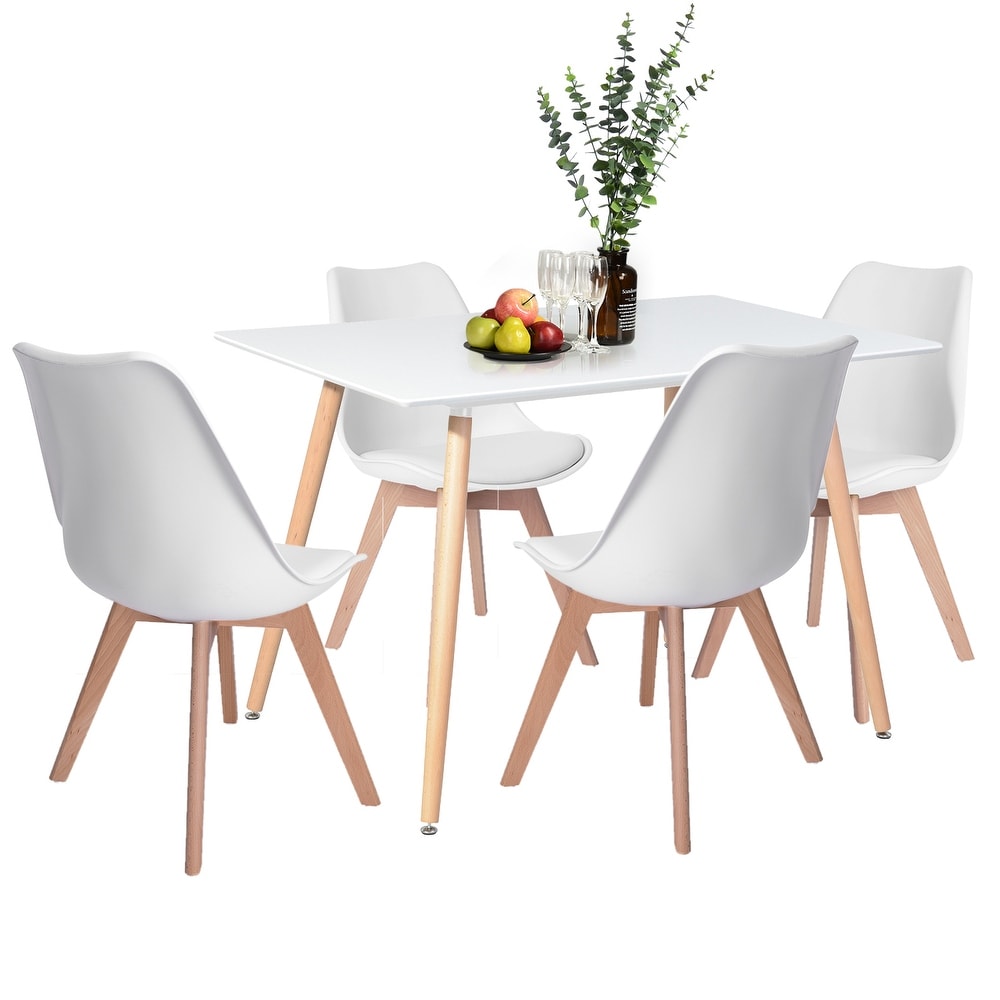 Homylin 43.3” Wooden White Dining Table