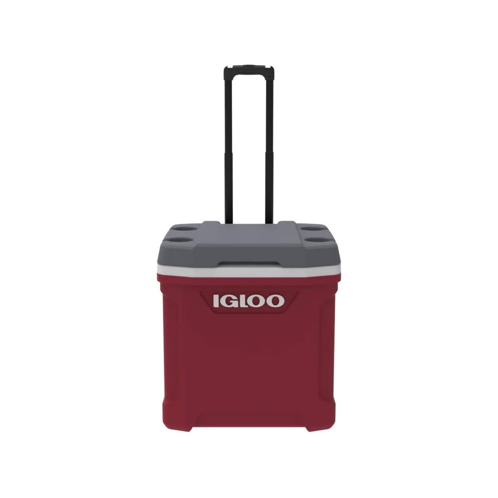 Igloo Latitude 30 Roller Cooler Industrial Red/Meteorite 30qt ;