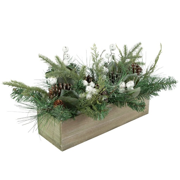 Mixed Pine With Pine Cones And Berries Christmas Floral Arrangement