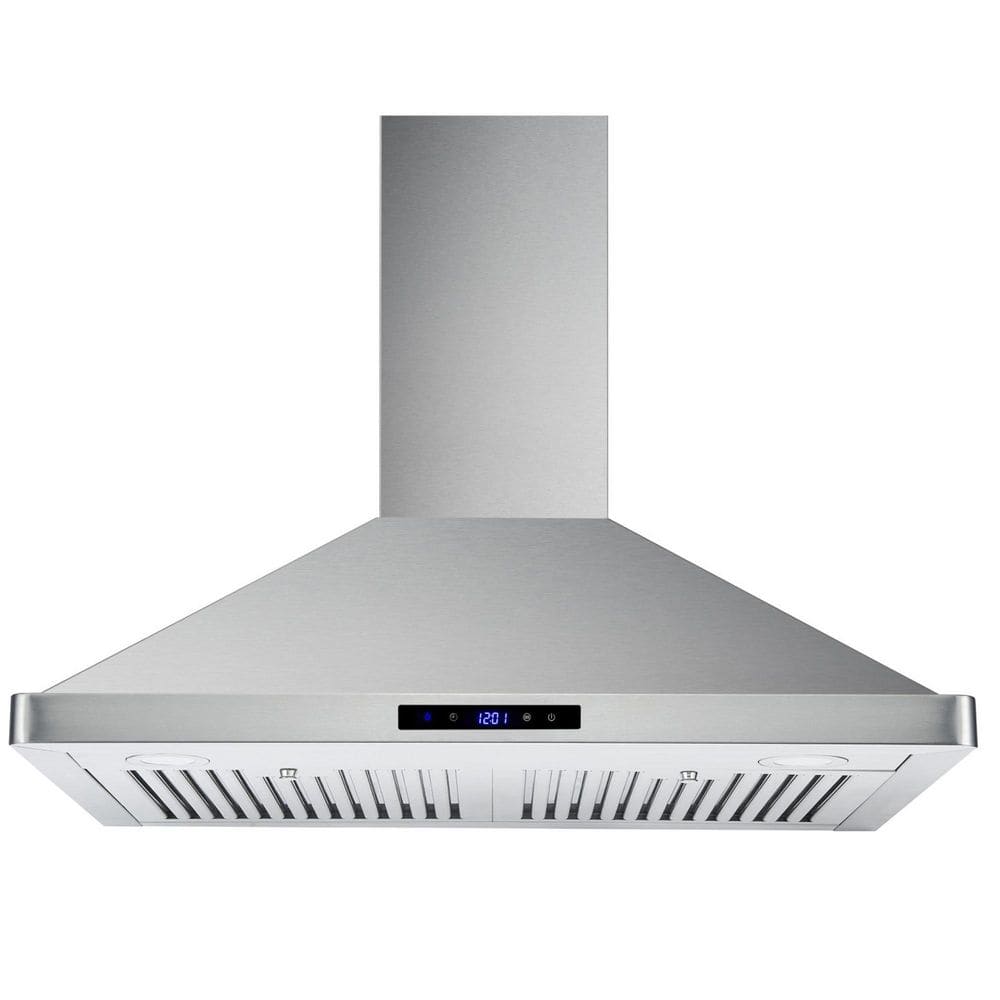 Edendirect 30 in 700 CFM Wall Mount Touch Control 3speed Stove Vent with Light Range Hood in Stainless Steel