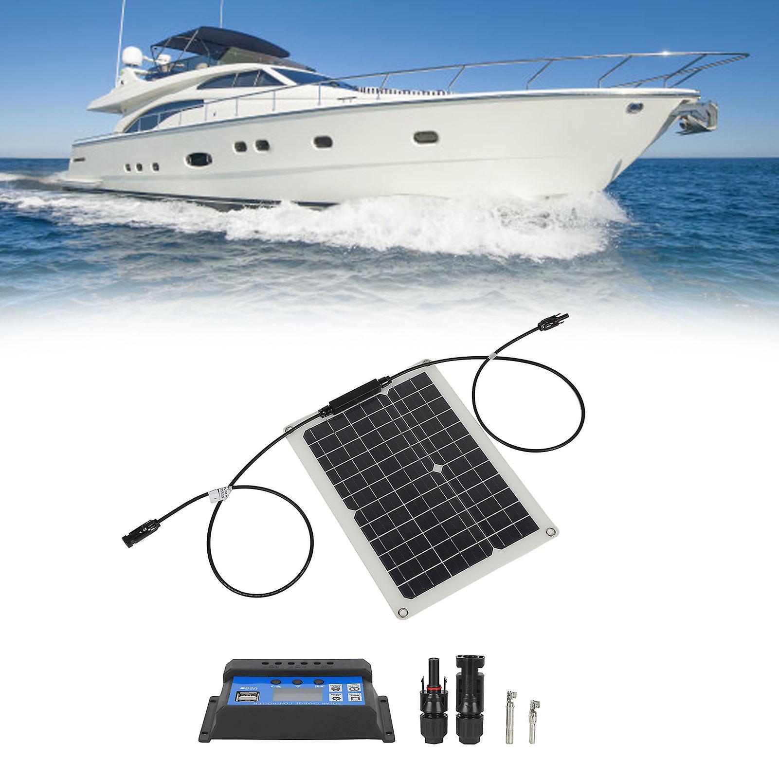 15w 18v Portable Monocrystalline Solar Panel Kit For Car Boat With Waterproof And Durable Material[solar +60a Controller]