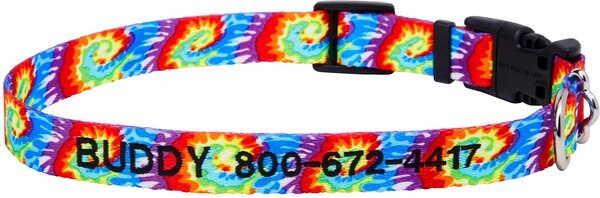 Frisco Tie Dye Swirl Polyester Personalized Dog Collar