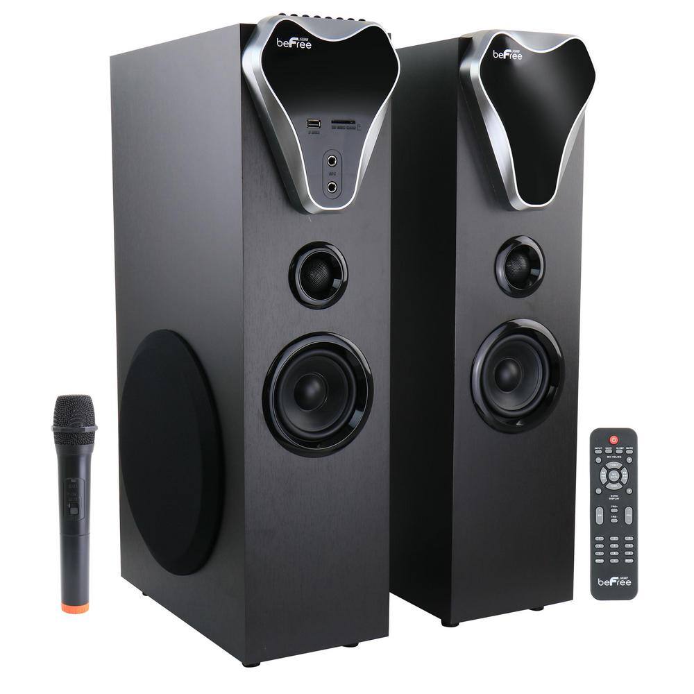 BEFREE SOUND 2.1 Channel Tower Speakers in Black 985116498M