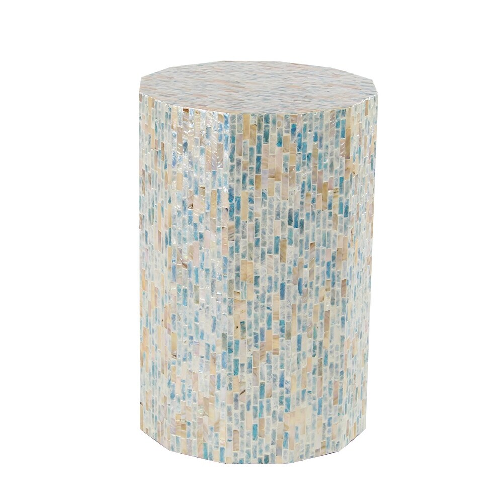 Blue Mother of Pearl Handmade Accent Table