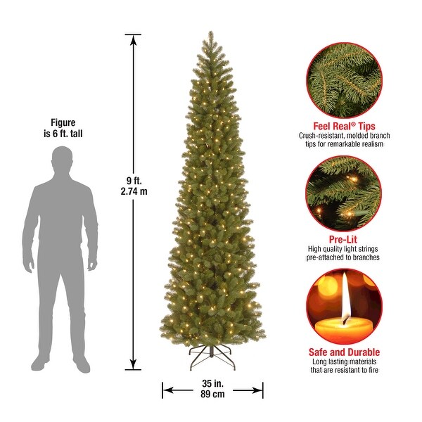 National Tree Company 9 ft. Downswept Douglas Pencil Slim Fir Tree