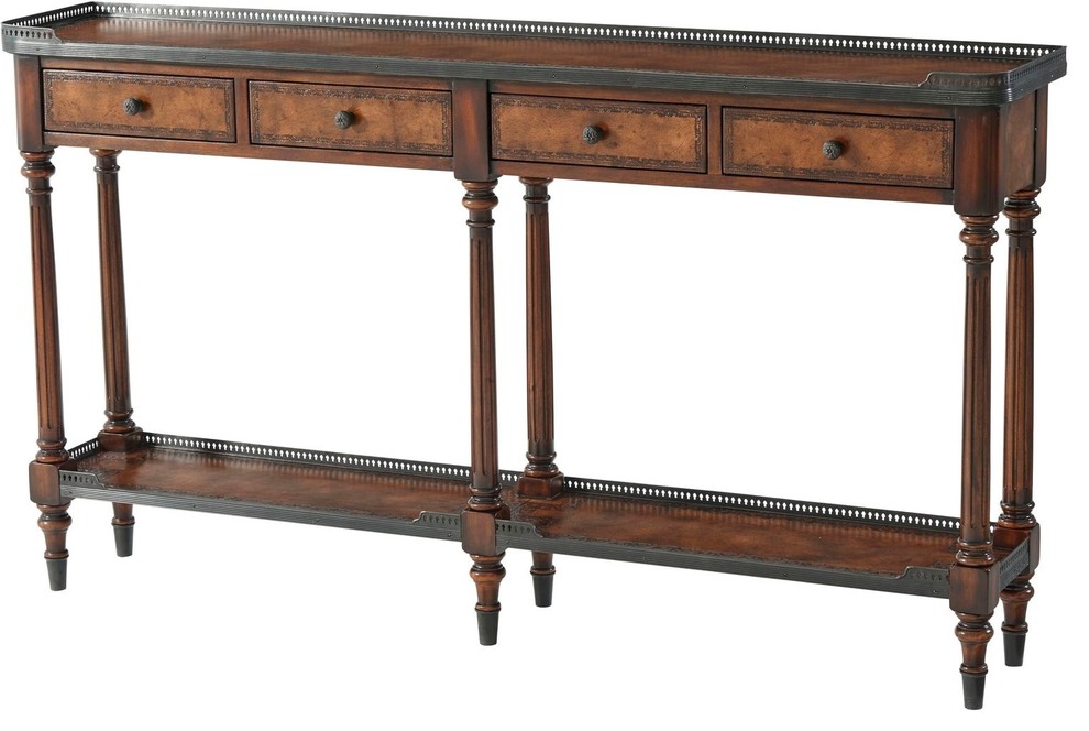 Theodore Alexander The Louis XVI Leather Console Table   Traditional   Console Tables   by Unlimited Furniture Group  Houzz