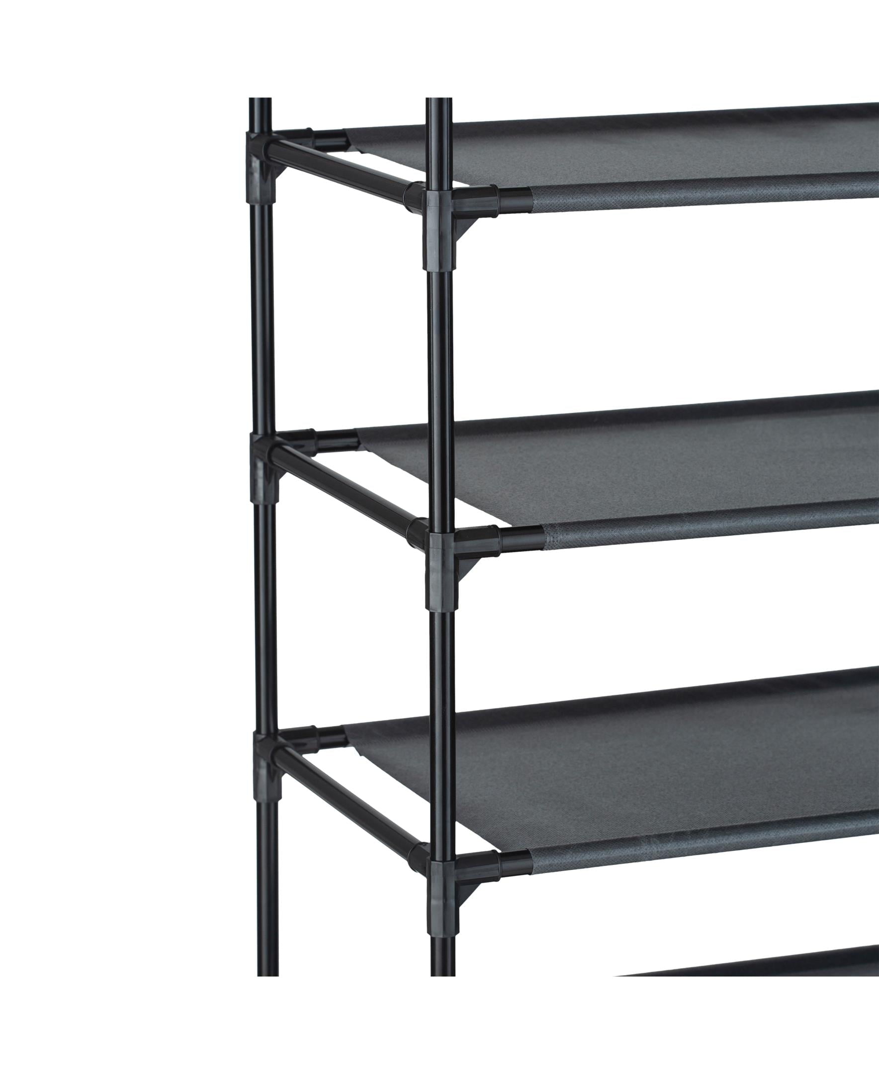 Simplify 10-Tier 50 Pair Shoe Rack, Grey