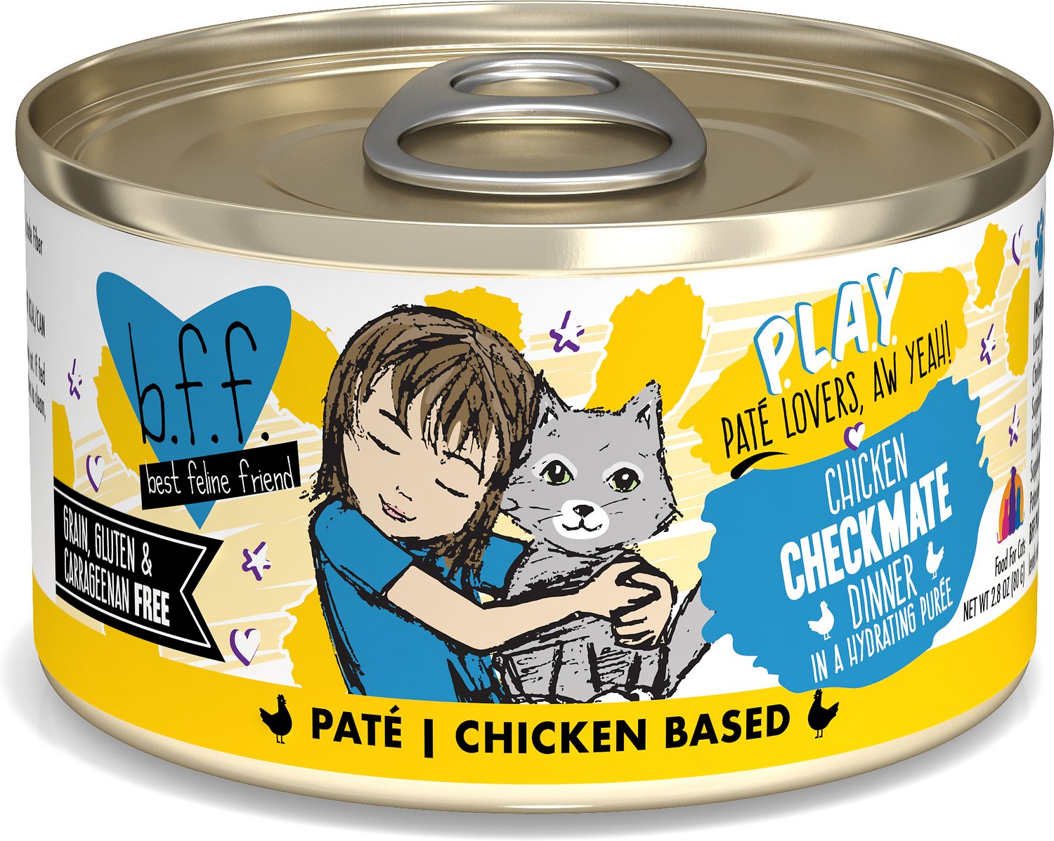 Weruva Cat BFF Play Pate Lovers Chicken Checkmate Dinner In A Hydratin