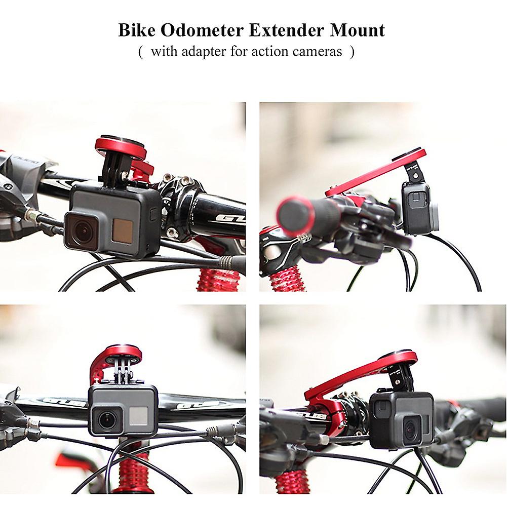 Bicycle Odometer Comupter Aluminium Alloy Extension Mount With Adapters (red)