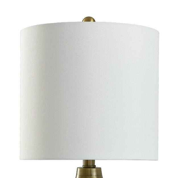 Hammered Gold Metal Table Lamp With White Shade Stylecraft