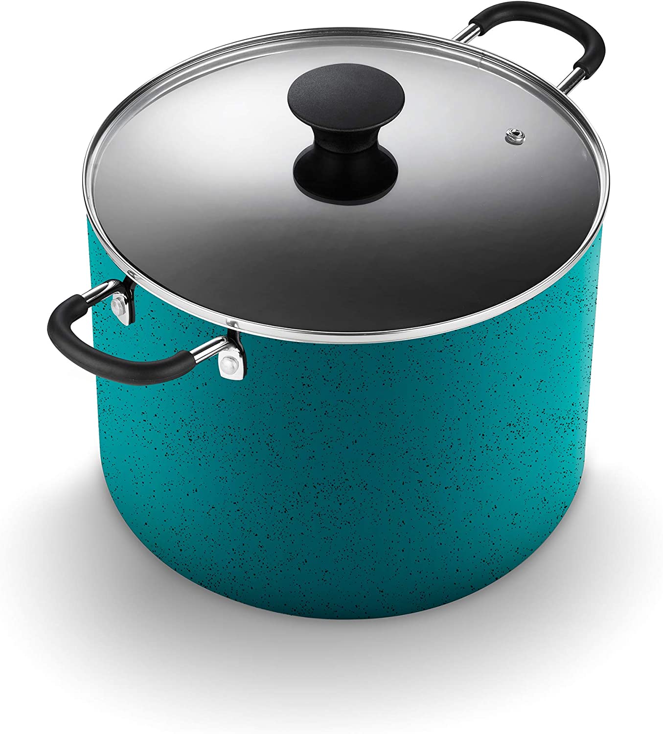 Cook N Home Nonstick Stockpot， 10.5-Qt， Turquoise