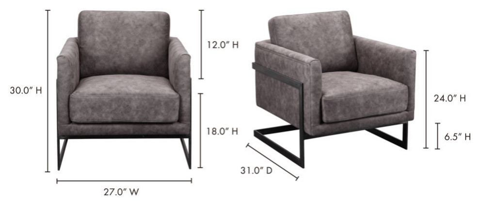 Luxe Club Chair   Industrial   Armchairs And Accent Chairs   by Morning Design Group  Inc  Houzz