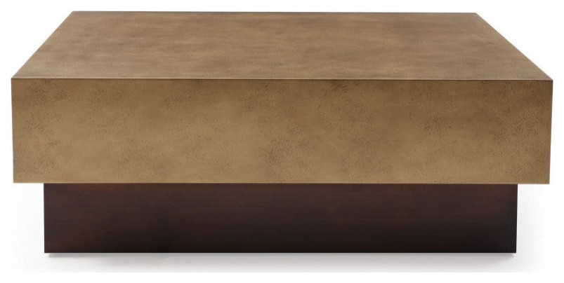 Xeni Modern Metal and Antique Copper Coffee Table   Transitional   Coffee Tables   by V.S.D Furniture  Houzz