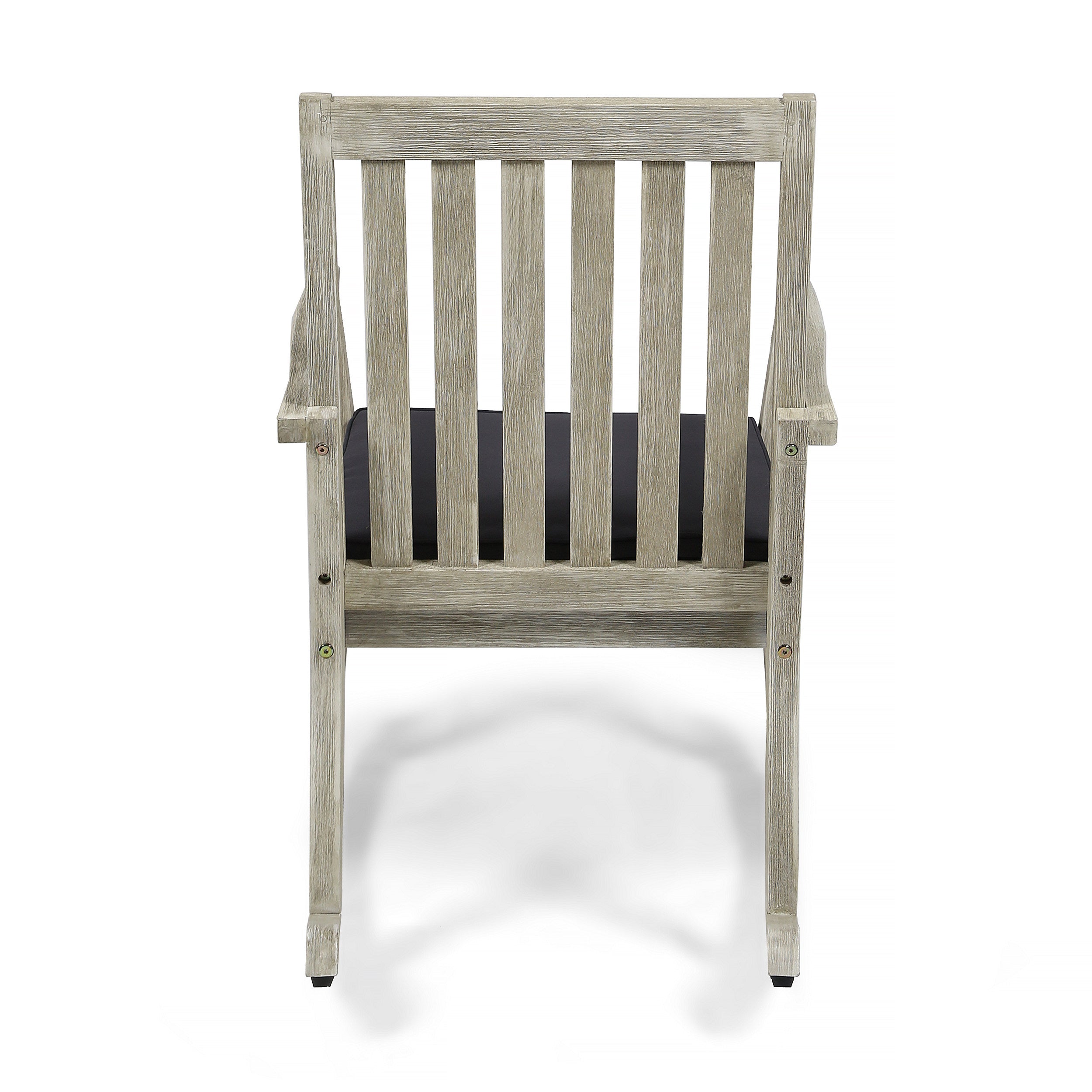 Yvonne Outdoor Acacia Wood Rocking Chair with Water-Resistant Cushions