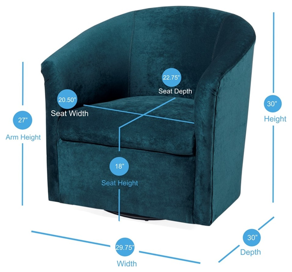 Home Square Microfiber Swivel Accent Chair in Ocean Blue   Set of 2   Contemporary   Armchairs And Accent Chairs   by Homesquare  Houzz