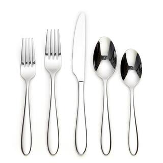 ORNATIVE Sophia 20-Piece Silver 180 Stainless Steel Flatware Set (Service for 4) 09020SLR1