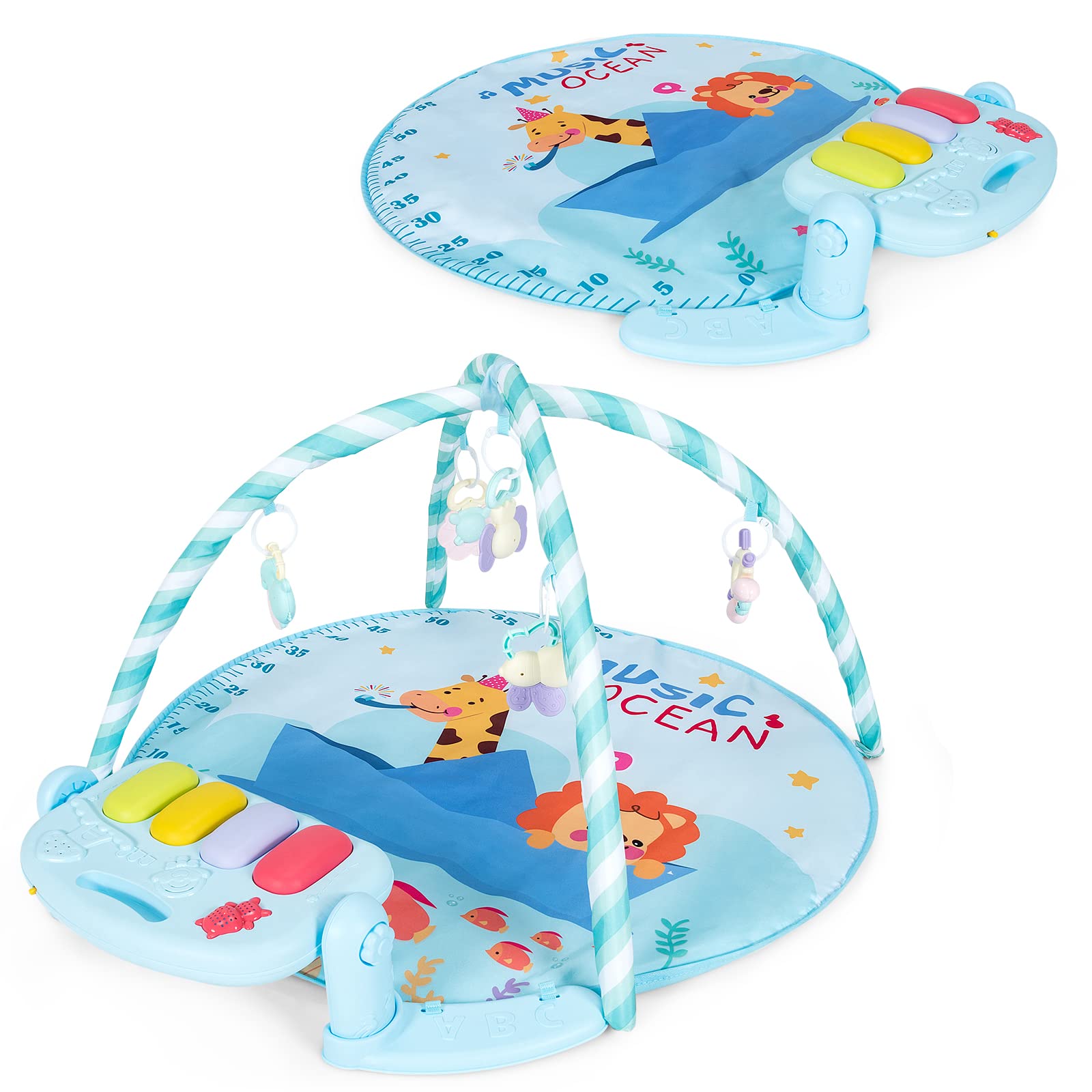 Costzon Large Baby Play Gym, Kick and Play Piano Infant Activity Mat for Babies