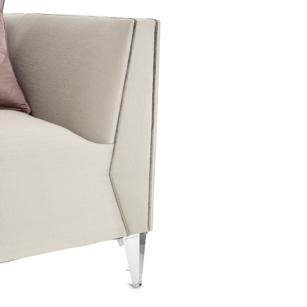 Linea Matching Chair   Metallic/Silver Mist   Contemporary   Armchairs And Accent Chairs   by Michael Amini  Houzz