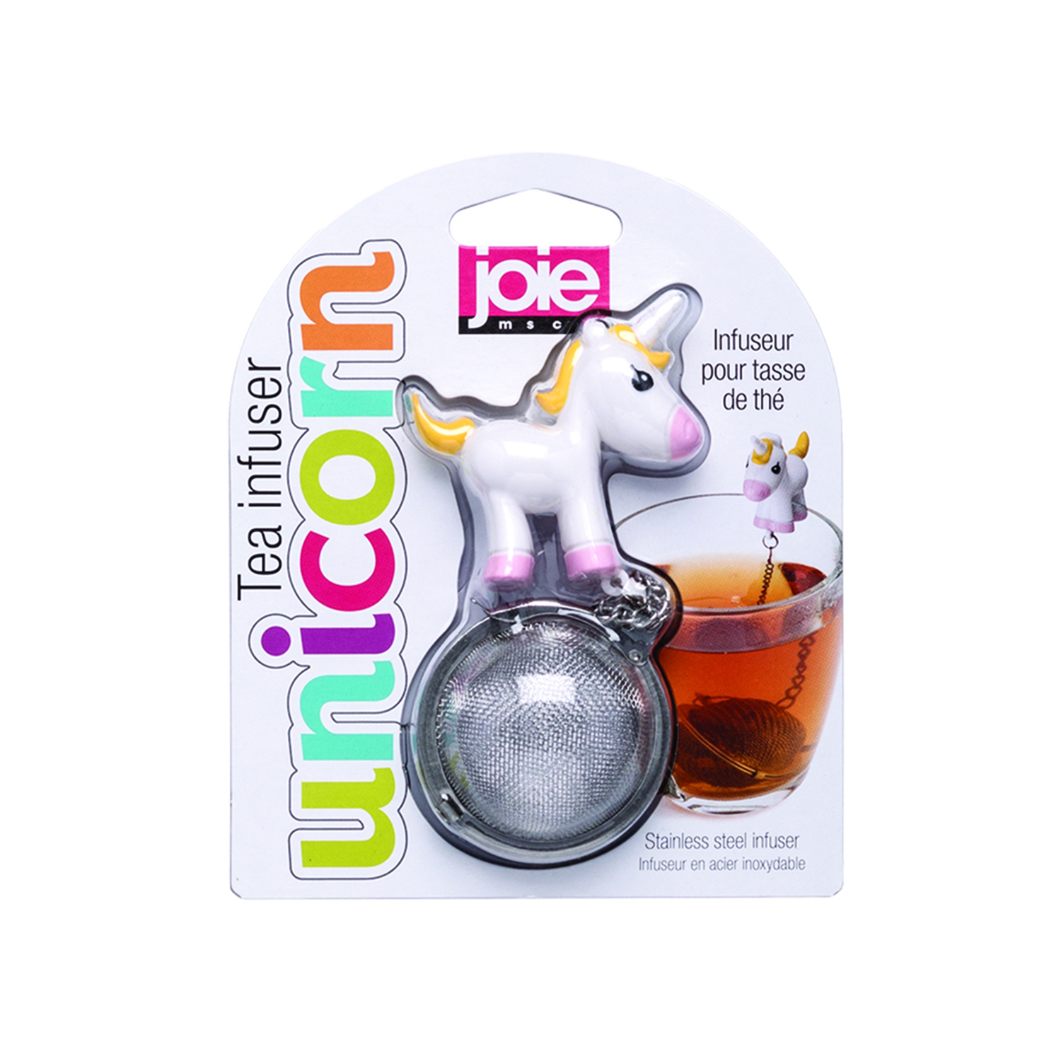 Joie Unicorn White Silicone/Stainless Steel Tea Infuser