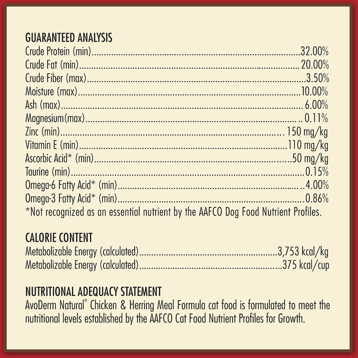 AvoDerm Natural Chicken and Herring Meal Formula Adult Dry Cat Food