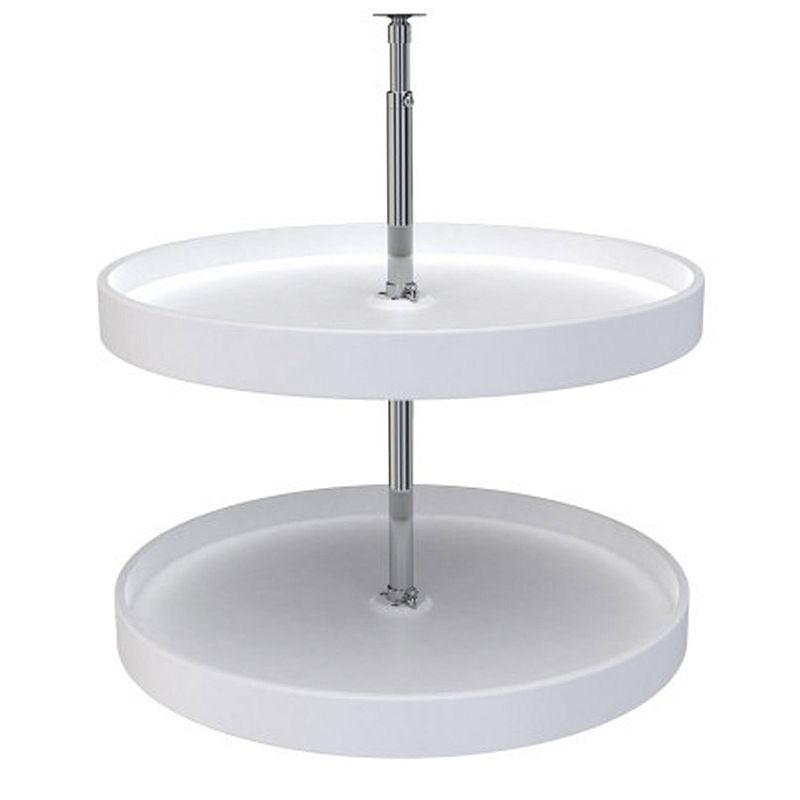 Rev-a-shelf 24 Inch Lazy Susan Full Circle Polymer 2-shelf， White， 6012-24-11-52